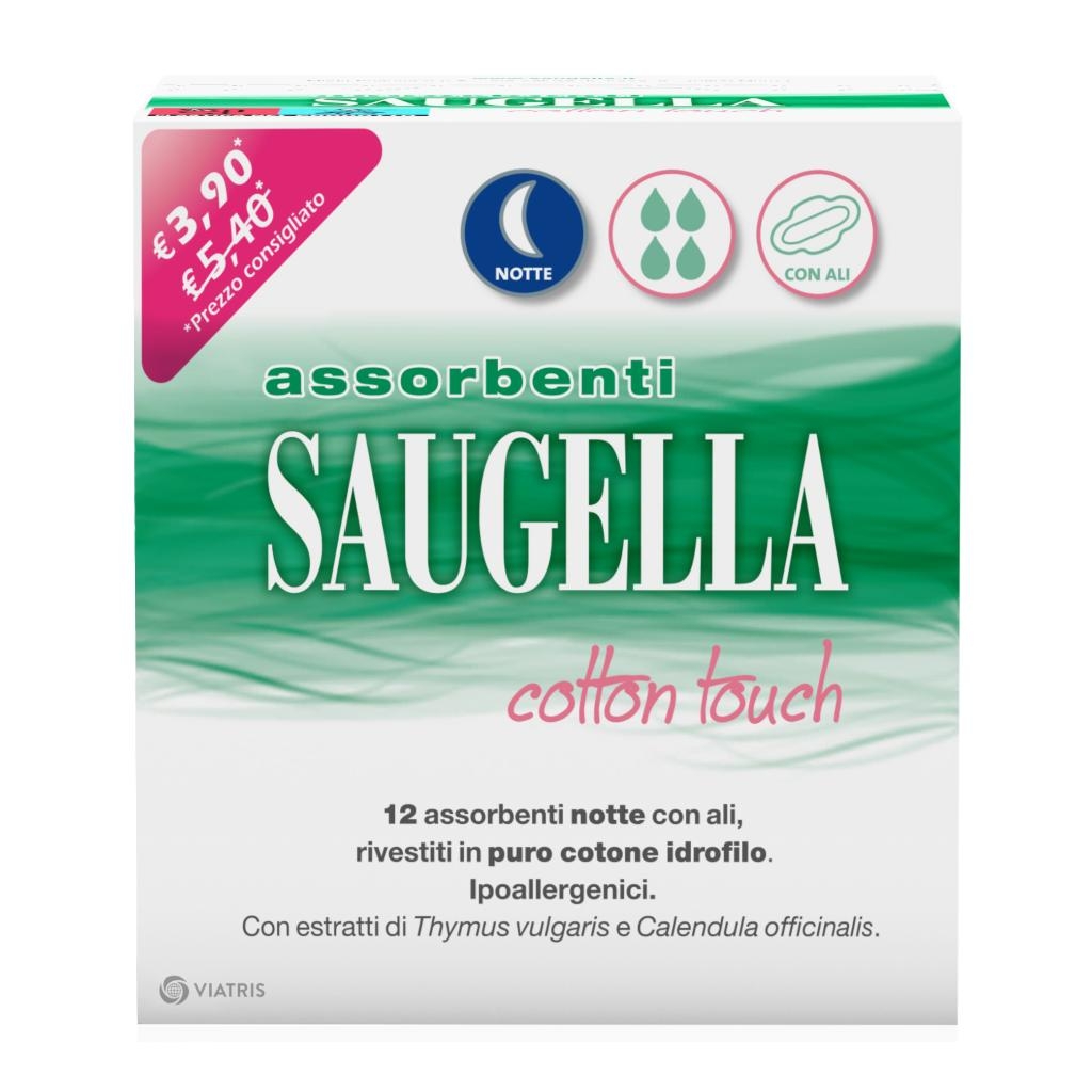 SAUGELLA COTTON TOUCH ASSORBENTI NOTTE 12 PEZZI TAGLIO PREZZO