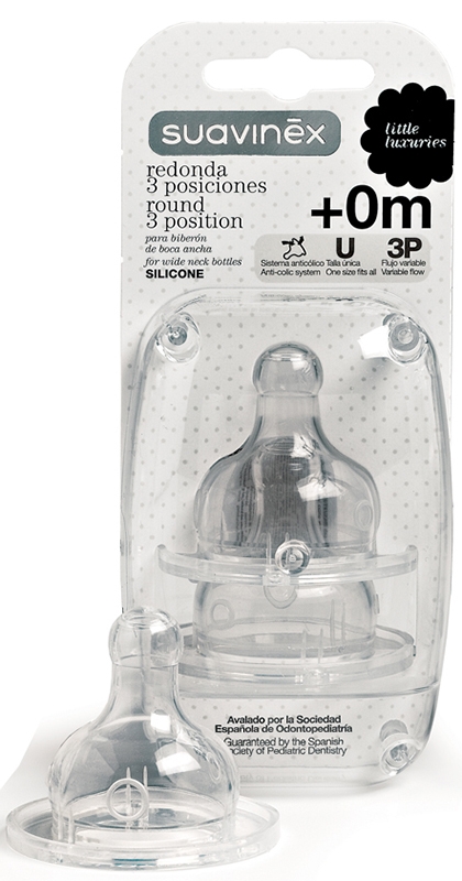 SUAVINEX TETTARELLA SILICONE 3 POSIZIONI LARGE 2 PEZZI