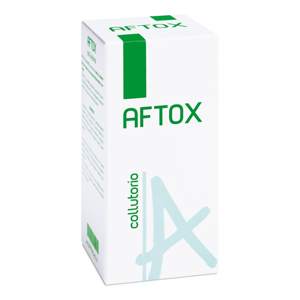 AFTOX COLLUTORIO FLACONE BIANCO, CON TAPPO E MISURINO DISPOSITIVO MEDICO INDICATO IN TUTTE LE LESIONI DEL CAVO ORALE E NEI PROCESSI INFIAMMATORI CORRELATI 100 ML 1 PEZZO