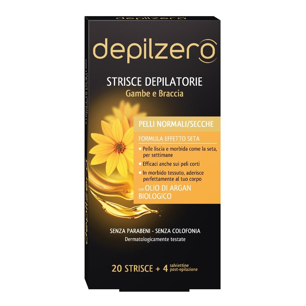 DEPILZERO ARGAN STRISCE DEPILATORIE CORPO 20 PEZZI