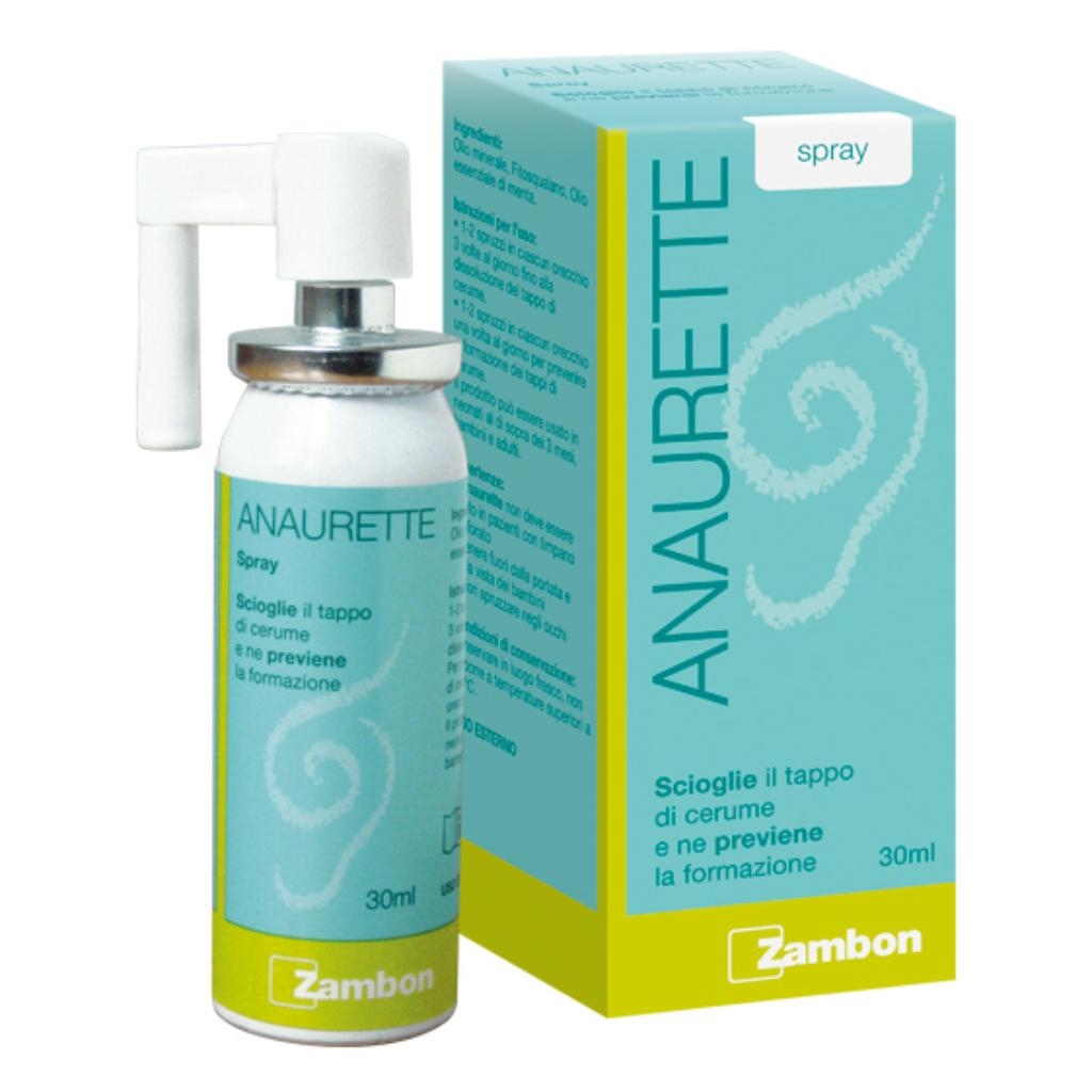 SPRAY IRRIGATORE PER LA RIMOZIONE DEL CERUME ANAURETTE 30 ML