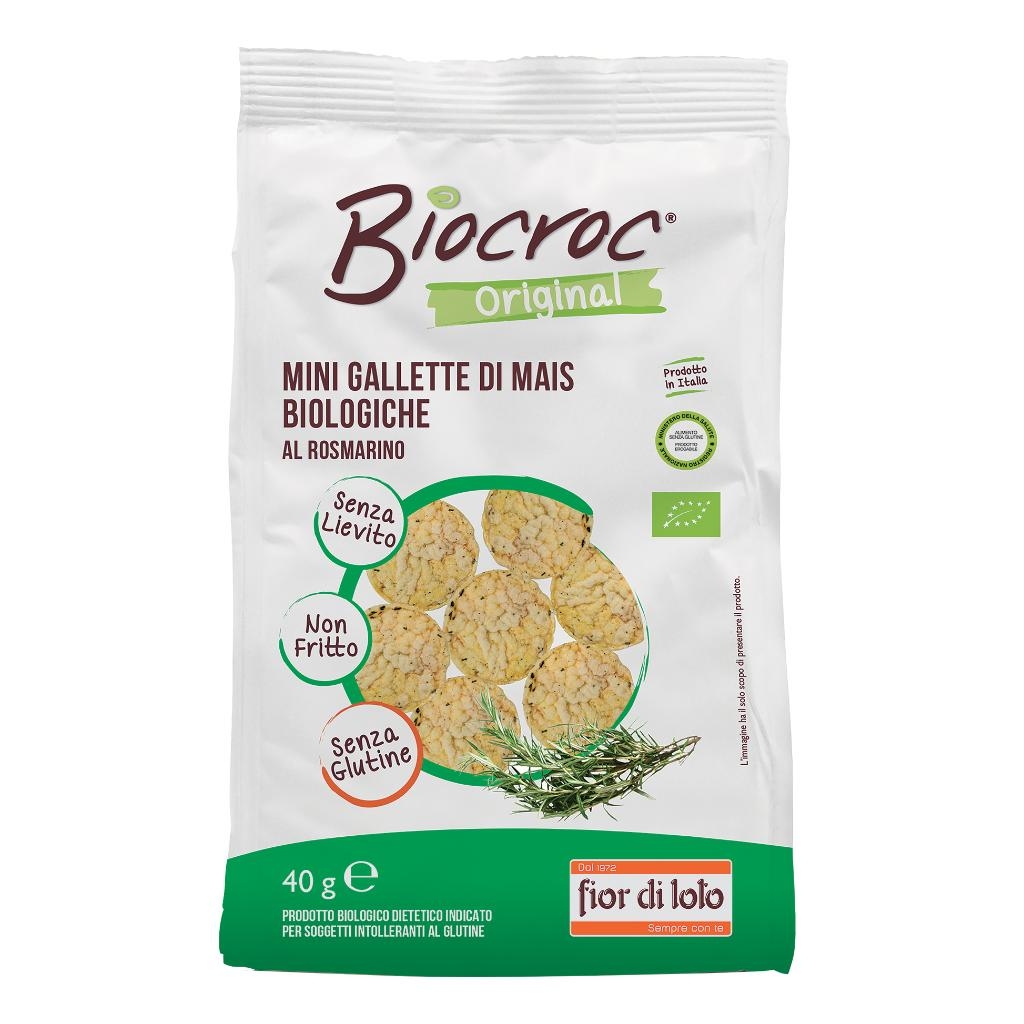 BIOCROC MINI GALLETTE DI MAIS ROSMARINO BIO 40 G