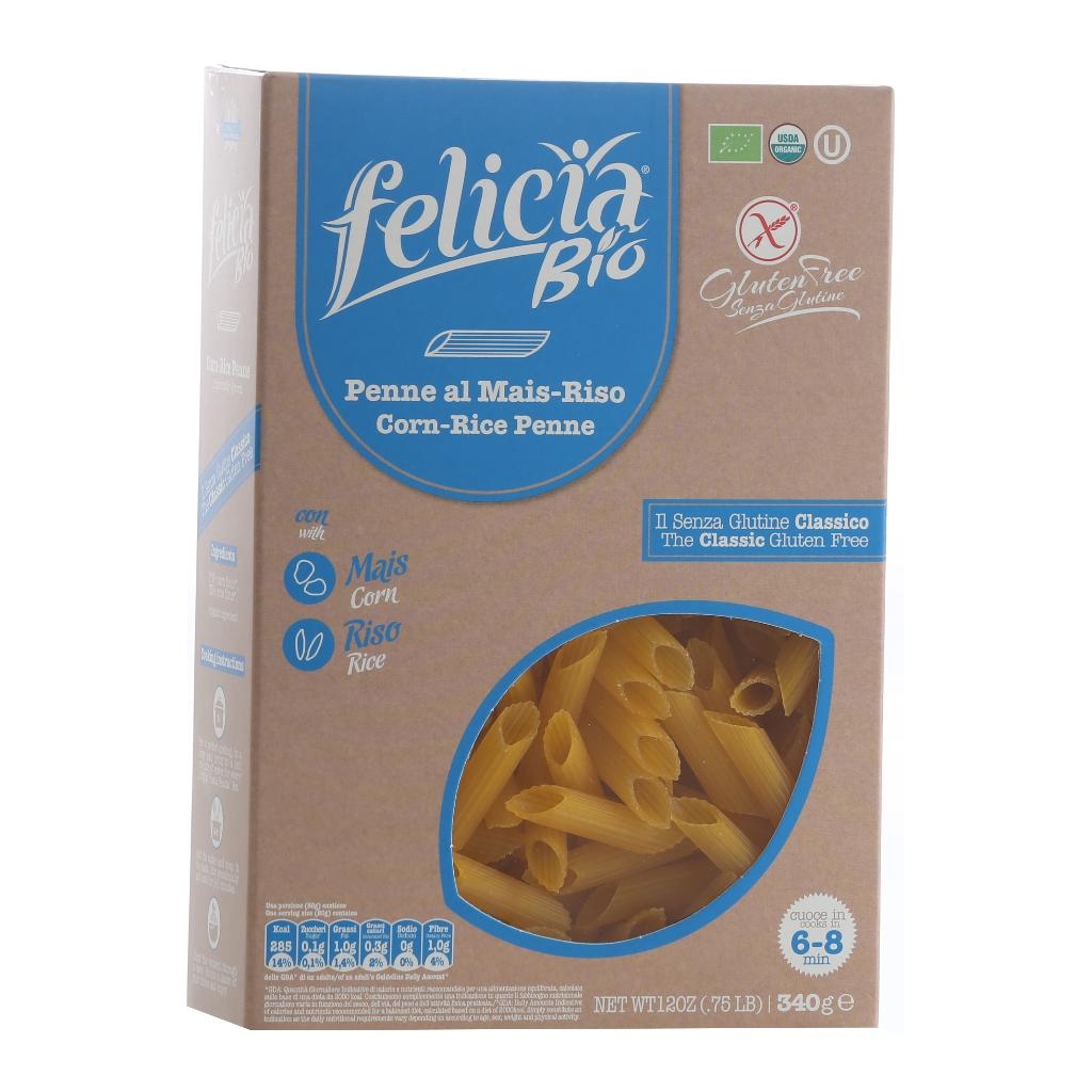 FELICIA BIO MAIS/RISO PENNE RIGATE 340 G