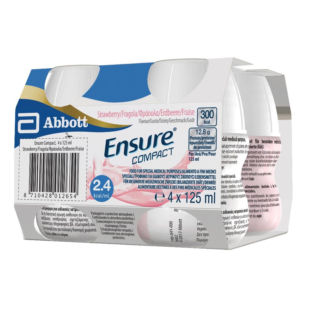 ENSURE COMPACT FRAGOLA 4 BOTTIGLIE DA 125 ML