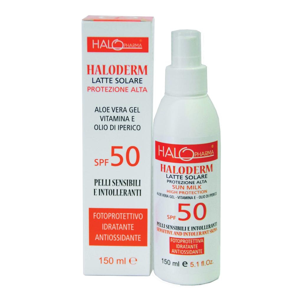 HALODERM LATTE SOLARE SPF50 PROTEZIONE ALTA 150 ML