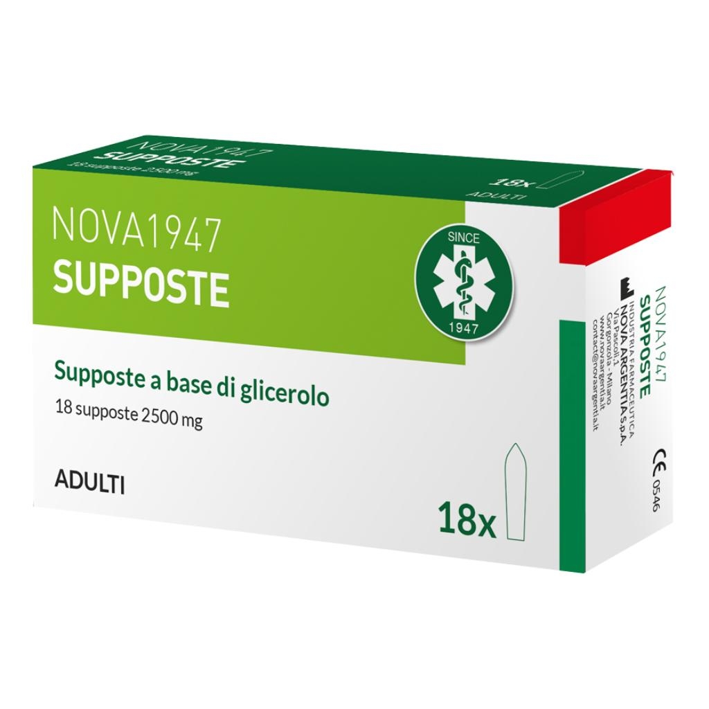 NOVA1947 GLICEROLO 2500MG SUPPOSTE ADULTI 18 PEZZI