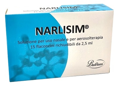 NARLISIM SOLUZIONE PER USO NASALE E AEROSOLTERAPIA 15 FLACONCINI RICHIUDIBILI DA 2,5 ML L'UNO