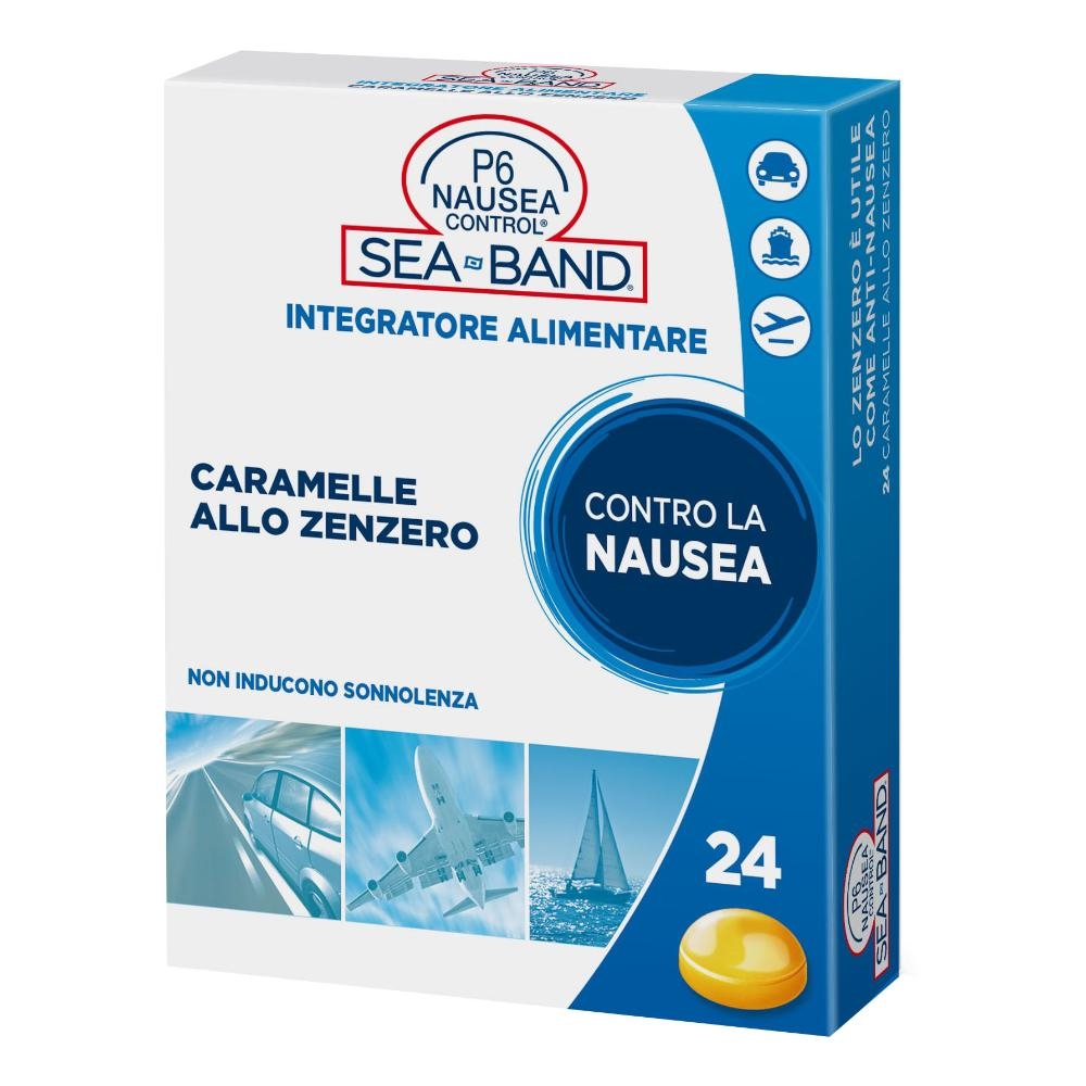 P6 NAUSEA CONTROL CARAMELLE ANTI NAUSEA VIAGGIO ALLO ZENZERO 24 PEZZI