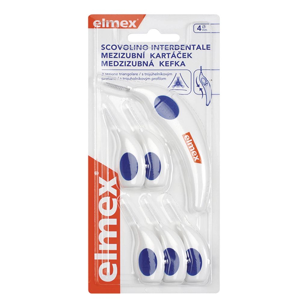 ELMEX INTERDENTAL SCOVOLINO INTERDENTALE 4 MM 6 TESTINE + MANICO