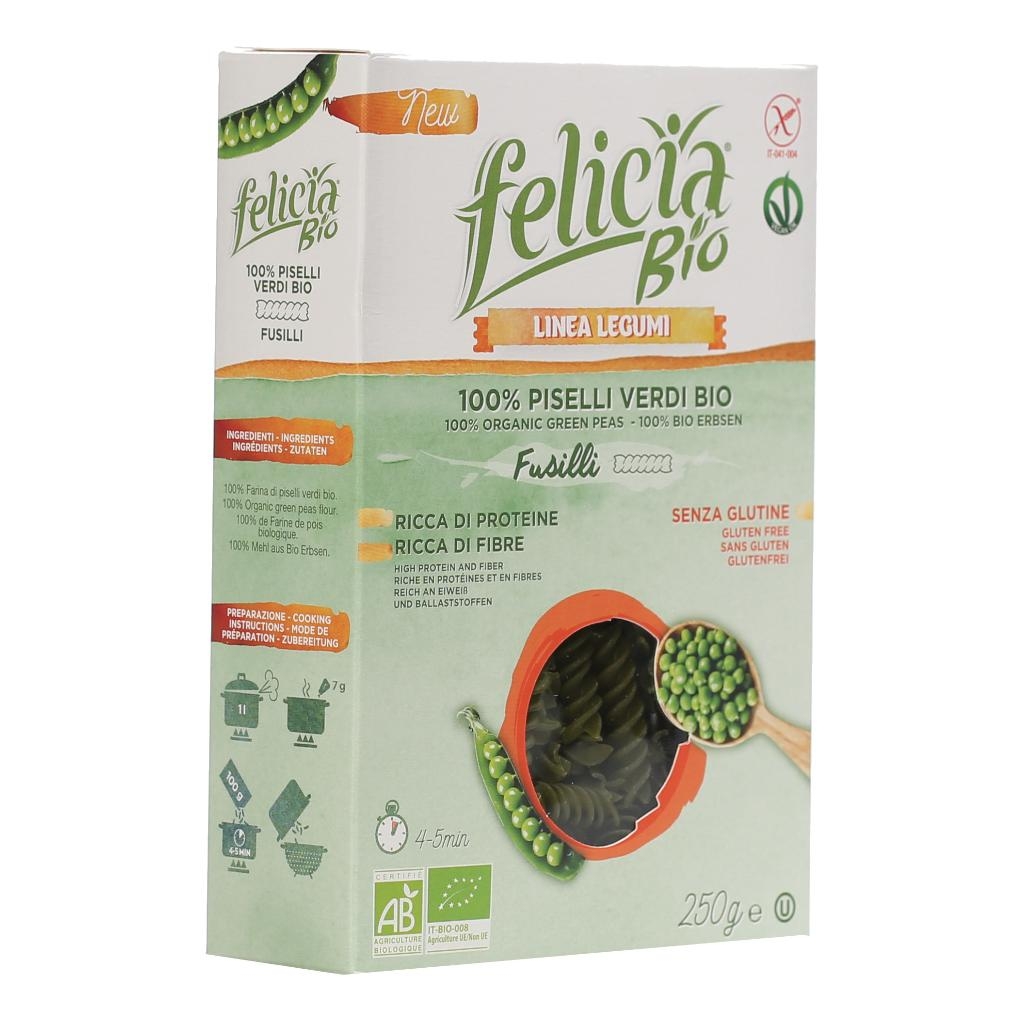 FELICIA BIO FUSILLI PISELLI VERDI 250 G