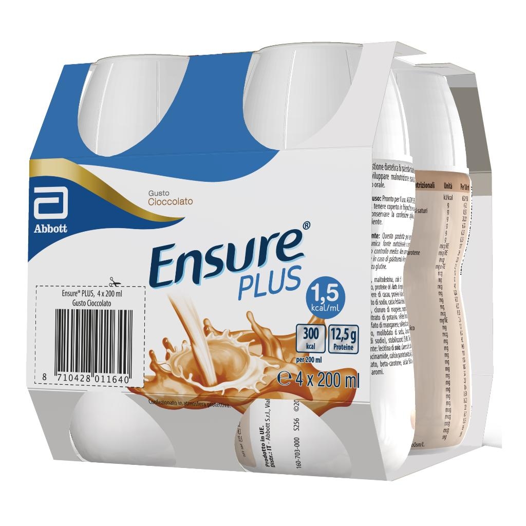 ENSURE PLUS CIOCCOLATO 4 BOTTIGLIE DA 200 ML