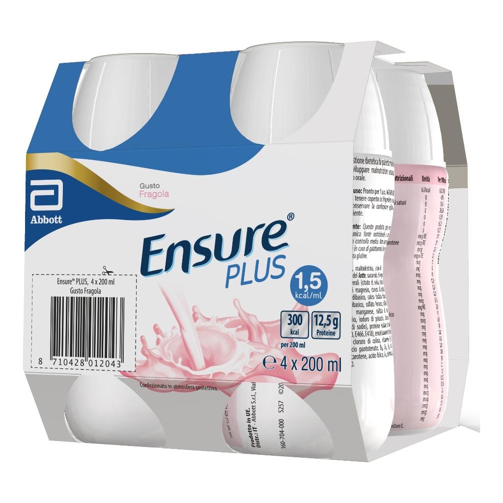 ENSURE PLUS FRAGOLA 4 BOTTIGLE DA 200 ML