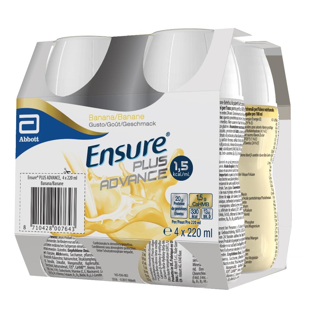 ENSURE PLUS ADVANCE BANANA 4 BOTTIGLIE DA 220 ML