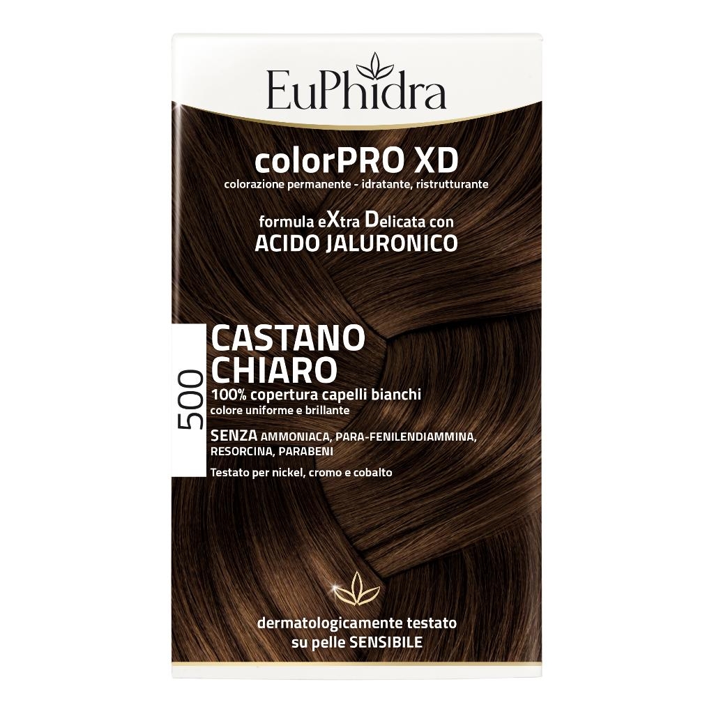 EUPHIDRA COLORPRO XD 500 CAST CHIARO GEL COLORANTE CAPELLI IN FLACONE + ATTIVANTE + BALSAMO + GUANTI