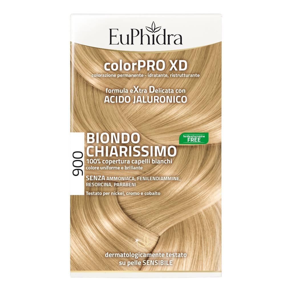 EUPHIDRA COLORPRO XD 900 BIONDO CHIARISSIMO GEL COLORANTE CAPELLI IN FLACONE + ATTIVANTE + BALSAMO + GUANTI