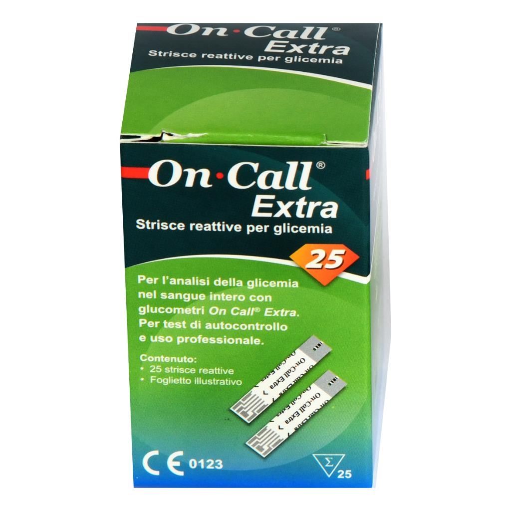 ON CALL EXTRA STRISCE GLICEMIA 25 PEZZI