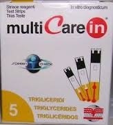 TEST TRIGLICERIDI MULTICARE IN STRISCE CON ASPIRAZIONE CAPILLARE 5 PEZZI