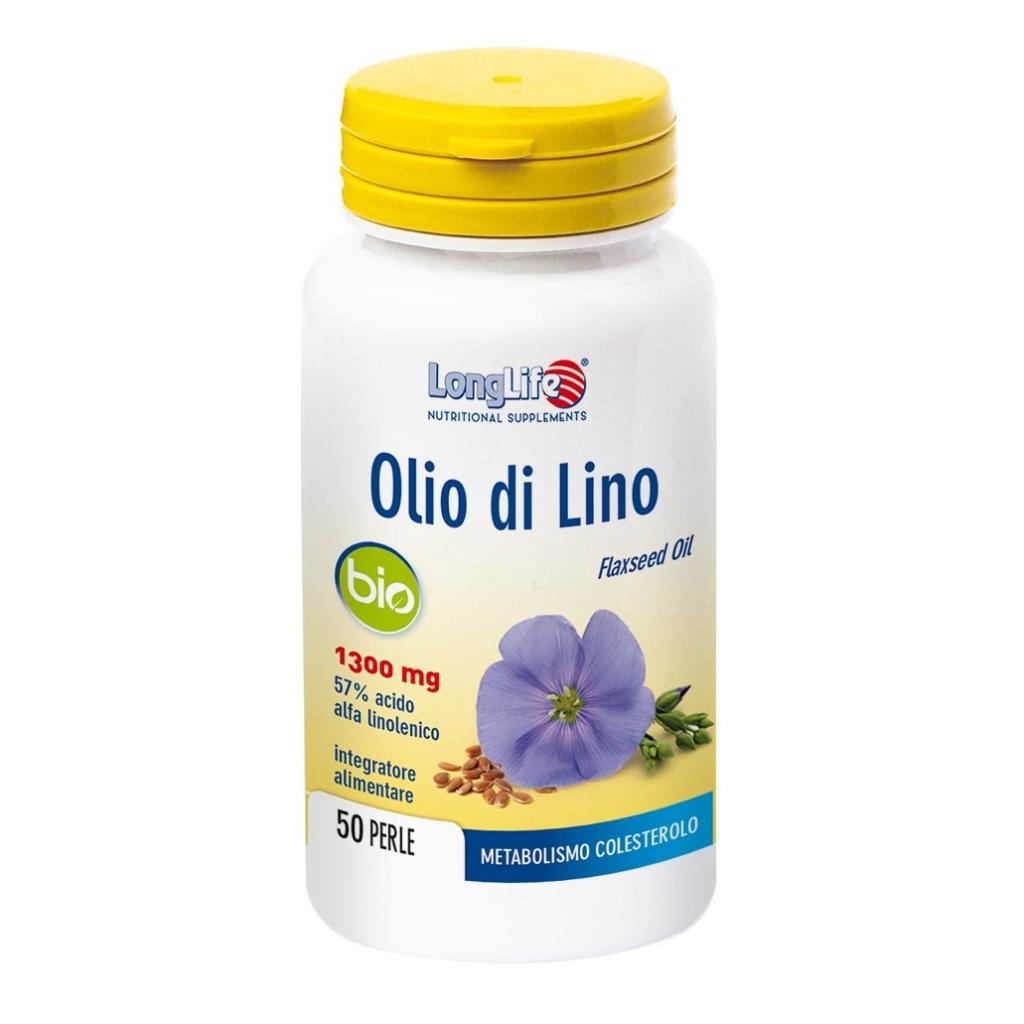 LONGLIFE OLIO DI LINO BIO 50 PERLE DI GELATINA