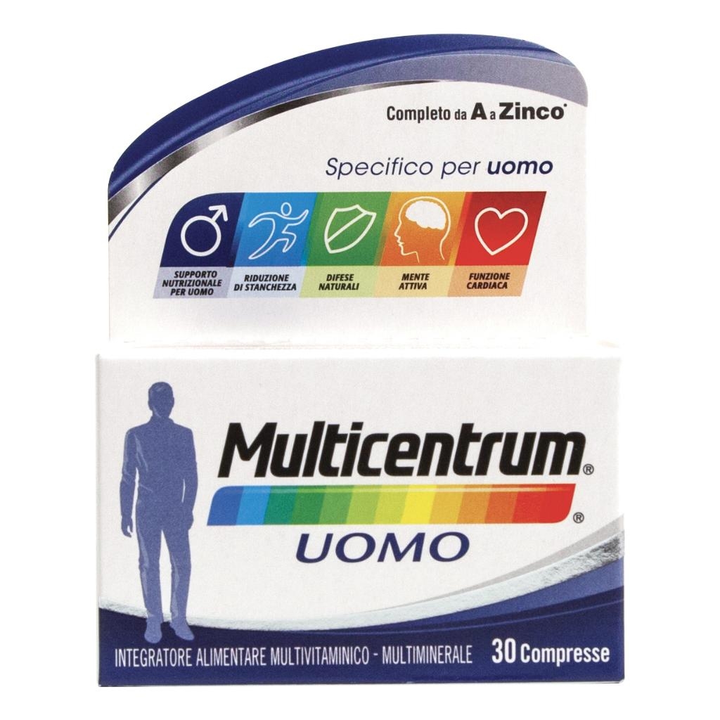 Multicentrum Uomo Integratore Multivitaminico Minerale Vitamina B, 30 Compresse