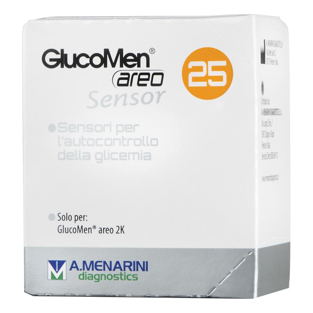 STRISCE MISURAZIONE GLICEMIA GLUCOMEN AREO SENSOR 25 PEZZI