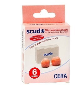 TAPPO AURICOLARE EARPLUG SCUDO IN CERA 6 COPPIE 12 PEZZI ARTICOLO 7EN081