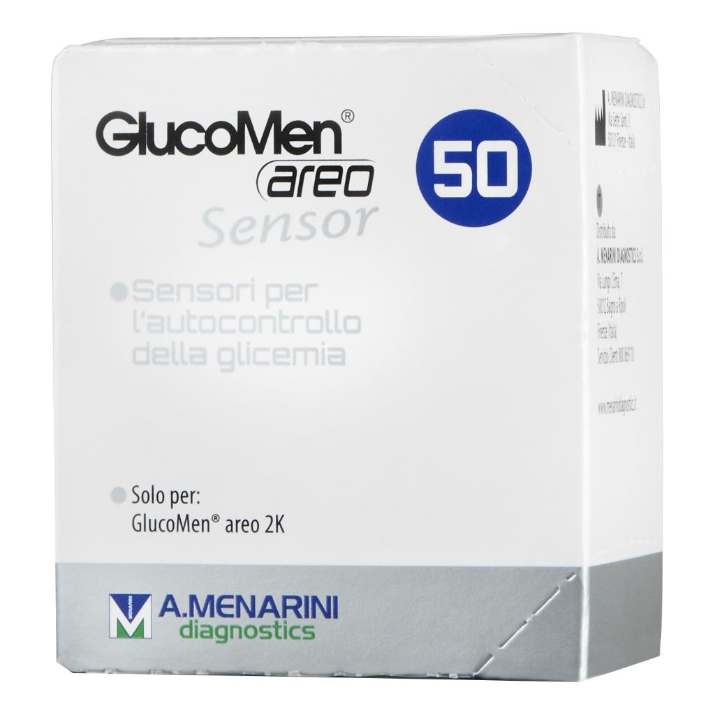 STRISCE MISURAZIONE GLICEMIA GLUCOMEN AREO SENSOR 50 PEZZI