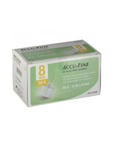 AGO PER PENNA DA INSULINA ACCU-FINE PEN NEEDLE ACCU-CHEK GAUGE 30 X 8MM 100 PEZZI