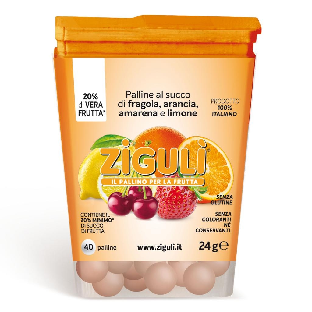 ZIGULI MIX AMARENA, ARANCIA, FRAGOLA, LIMONE 40 PALLINE 24 G