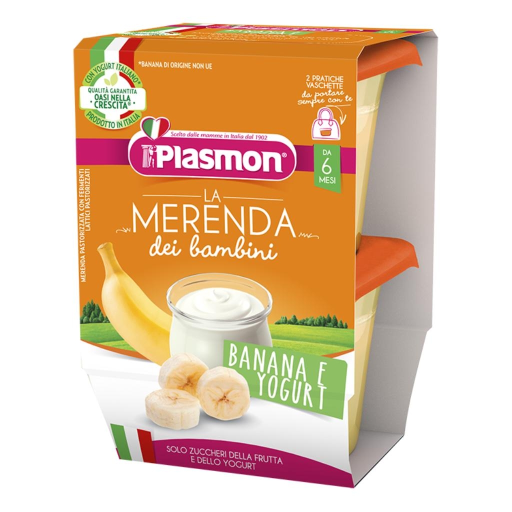 PLASMON LA MERENDA DEI BAMBINI SAPORI DI NATURA BANANA YOGURT ASETTICO 2 X 120 G