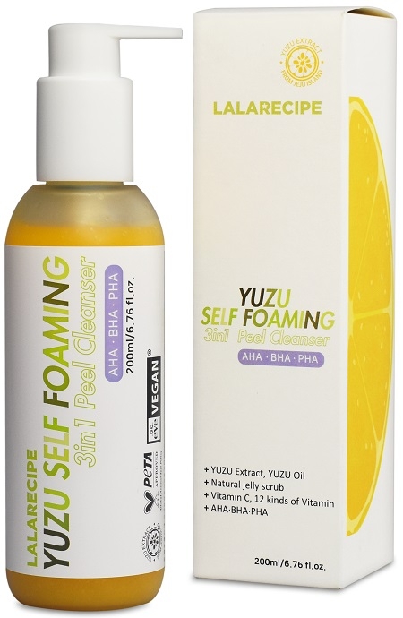 LALARECIPE YUZU SELF FOAM 3IN1 PEEL CLEANSER 200 ML