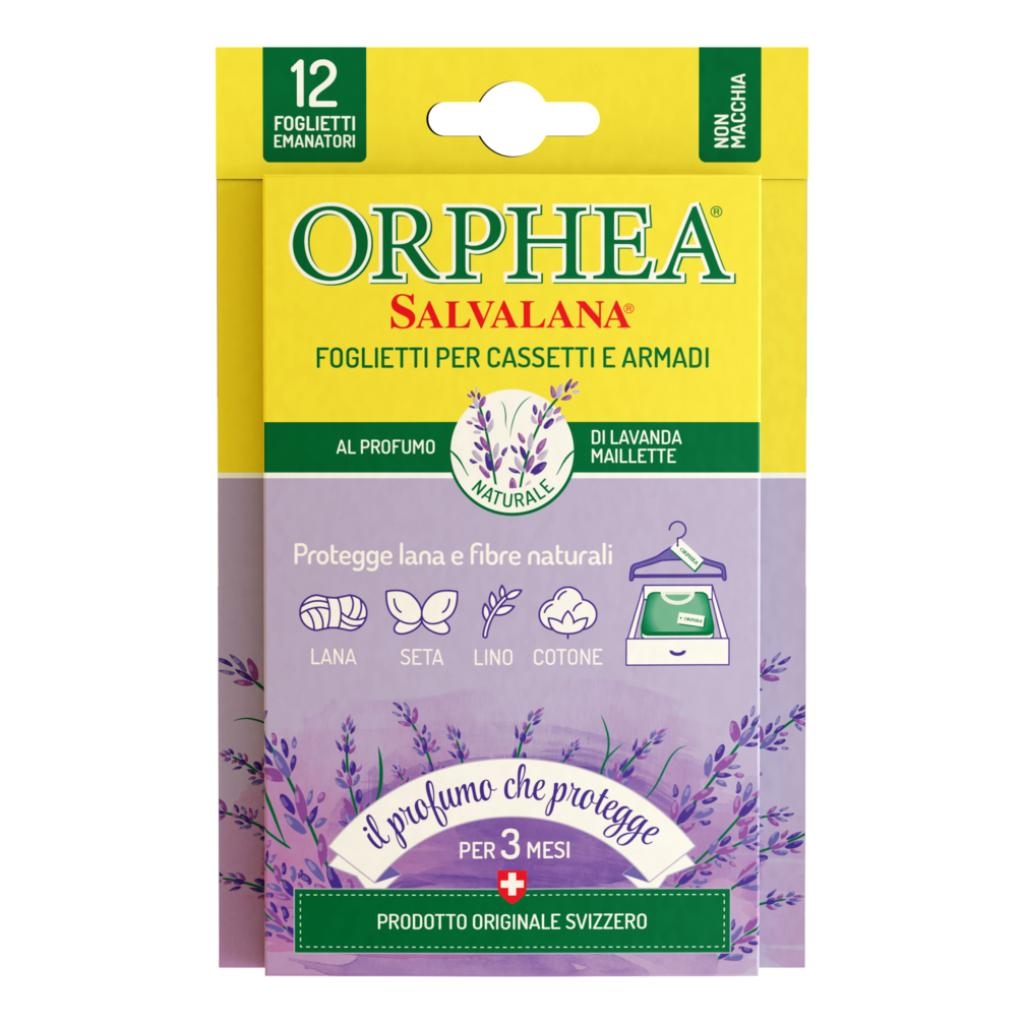 ORPHEA SALVALANA FOGLIETTI CASSETTI ARMADI PROFUMO LAVANDA MAILLETTE DISPLAY 12 PEZZI