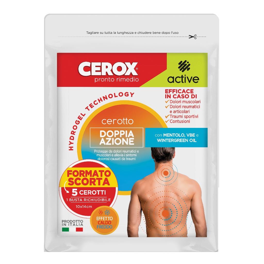 CEROX ACTIVE CEROTTI DOPPIA AZIONE 5 PEZZI