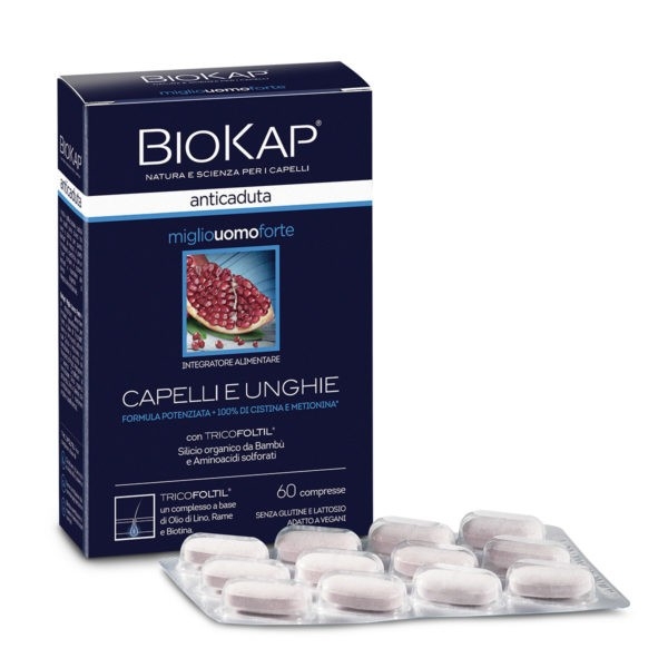 BIOKAP ANTICADUTA MIGLIO UOMO FORTE CON TRICOFOLTIL 60 COMPRESSE