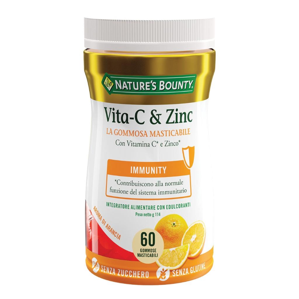 NATURE'S BOUNTY VITA-C&ZINC 60 GOMMOSE