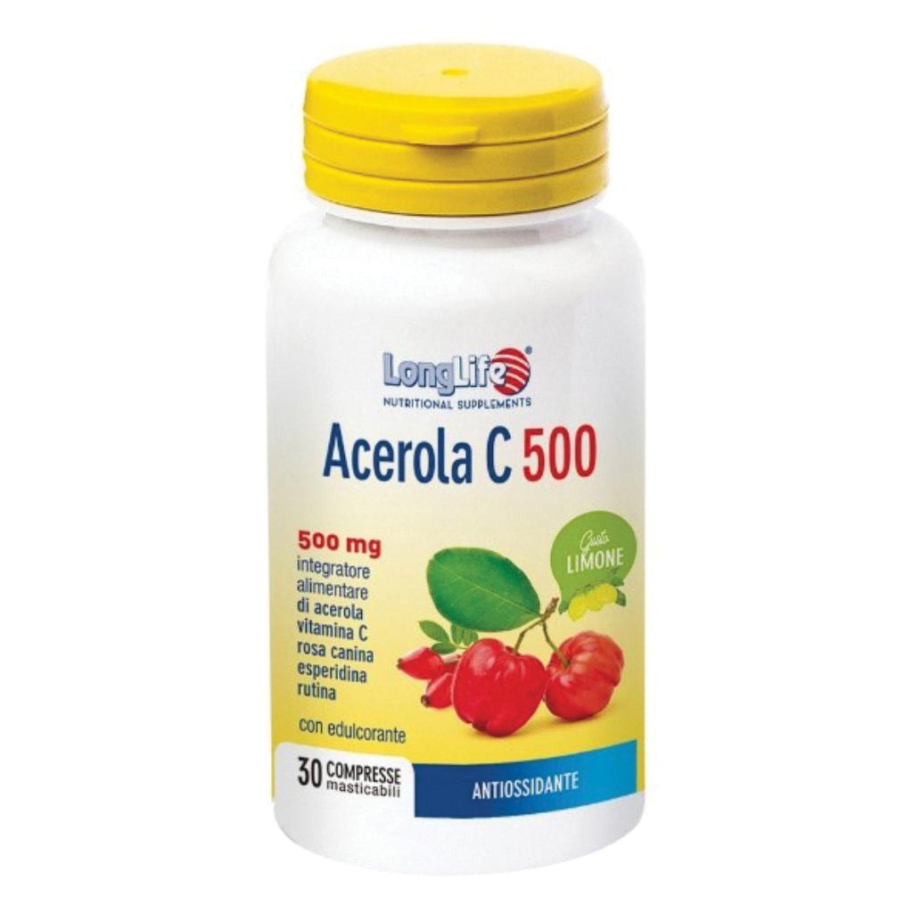 LONGLIFE ACEROLA C500 LIMONE 30 COMPRESSE