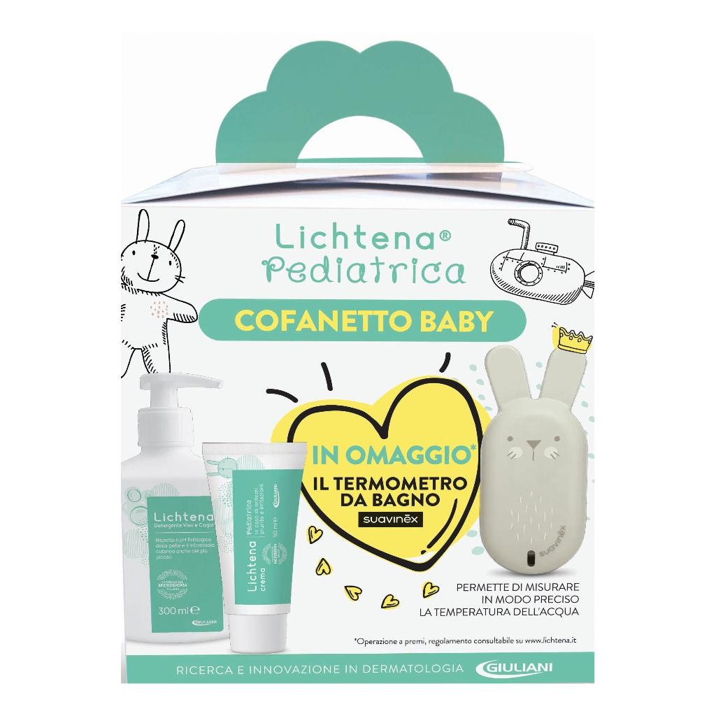 LICHTENA PEDIATRICA COFANETTO NEONATO CONTENENTE CREMA 50 ML + DETERGENTE 300 ML + OMAGGIO SUAVINEX