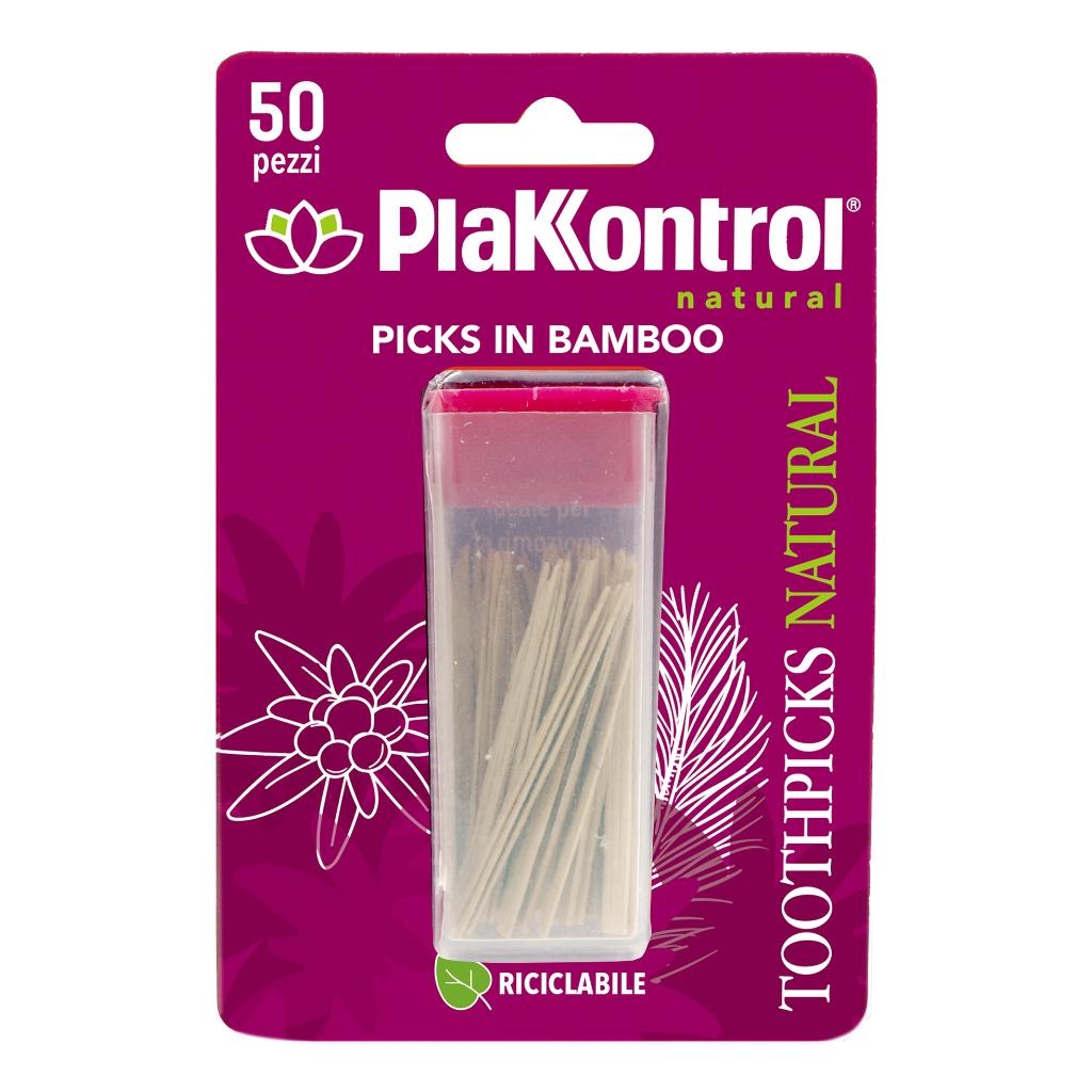 PLAKKONTROL NATURAL KONTROL TOOTHPICKS 50 PEZZI