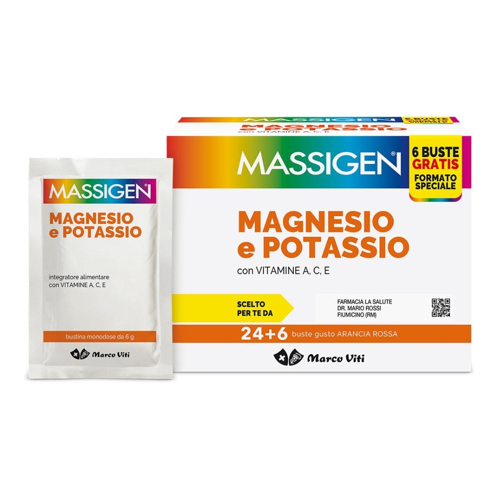 MASSIGEN MAGNESIO POTASSIO 24 BUSTINE + 6 BUSTINE