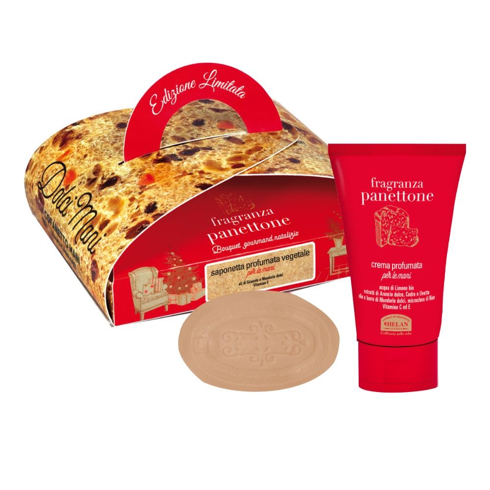 PANETTONE COFANETTO DOLCI MANI CREMA MANI 50 ML + SAPONETTA 75 G