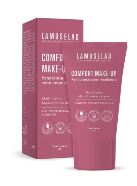 LAMUSELAB COMFORT MAKE-UP FONDOTINTA SEBOREGOLATORE TONO CHIARO