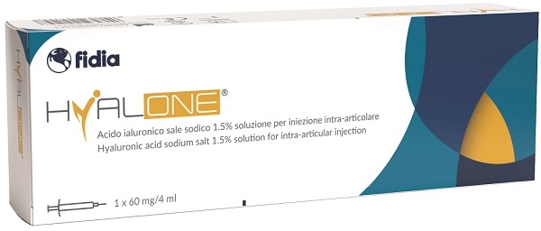 SIRINGA INTRA-ARTICOLARE HYALONE ACIDO IALURONICO 1,5% 60 MG 4 ML 1 PEZZO