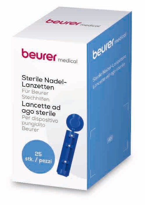 LANCETTE PUNGIDITO BEURER AGO STERILE GAUGE 28 25 PEZZI