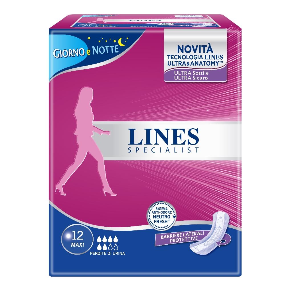 ASSORBENTI PER INCONTINENZA LINES SPECIALIST LADY 12 PEZZI