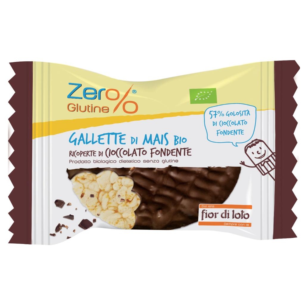 ZER% GLUTINE GALLETTE MAIS RICOPERTE CIOCCOLATO FONDENTE BIO 32 G