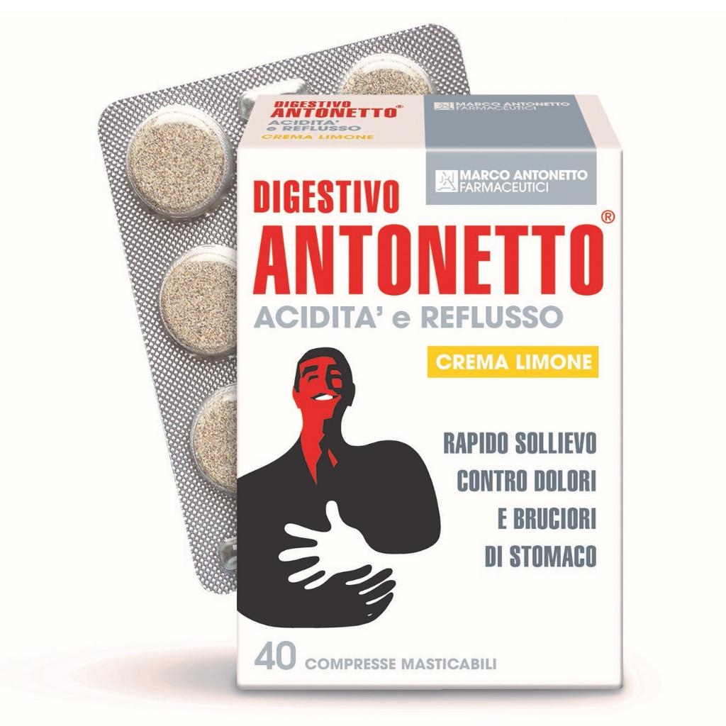 DIGESTIVO ANTONETTO ACIDITA' E REFLUSSO CREMA AL LIMONE 40 COMPRESSE MASTICABILI