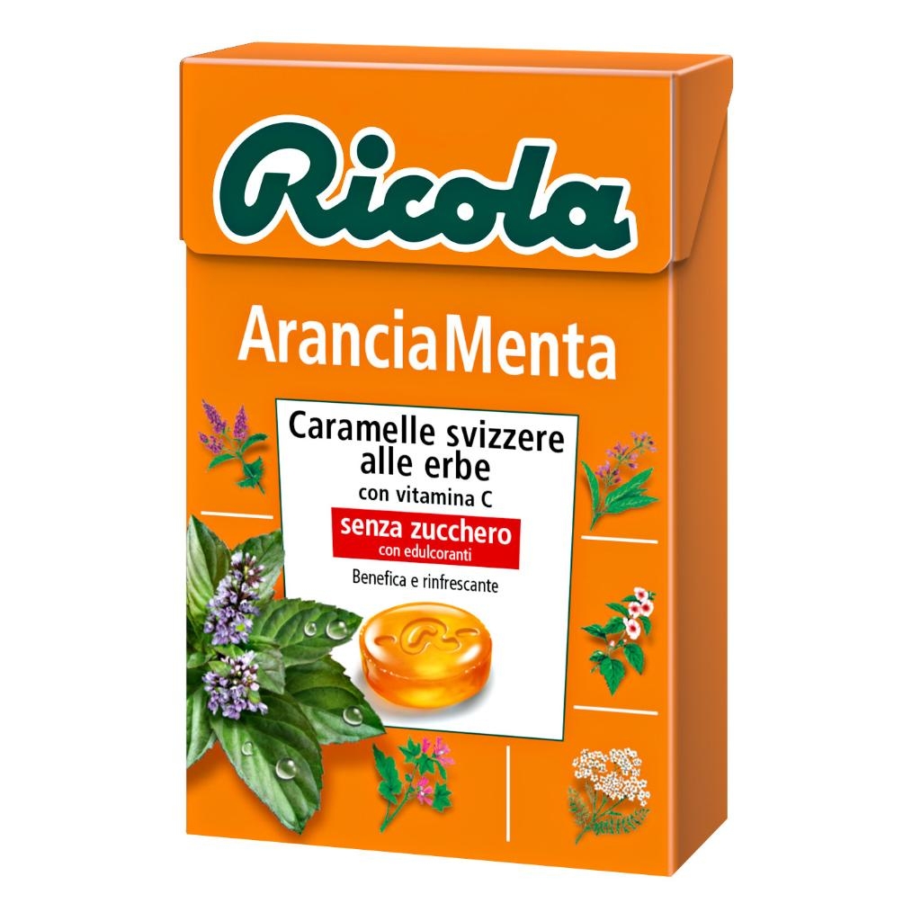 RICOLA ARANCIA MENTA SENZA ZUCCHERO 50 G