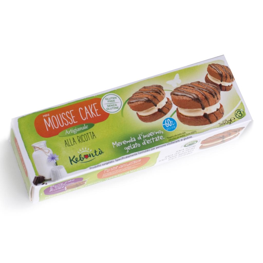 KEBONTA' MOUSSECAKE MINI RICOTTA 3 MONOPORZIONI X 40 G