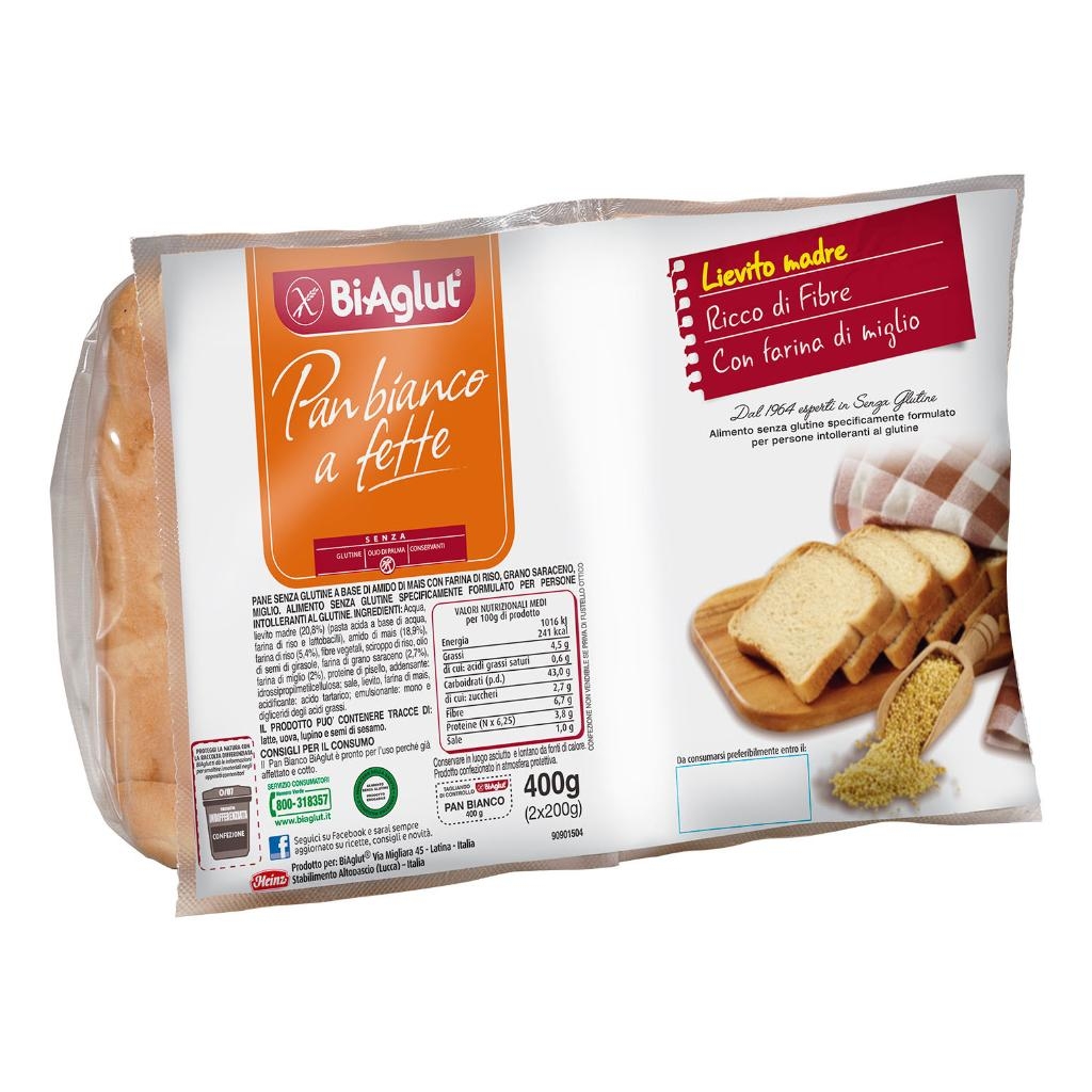BIAGLUT PAN BIANCO A FETTE 2 X 200 G