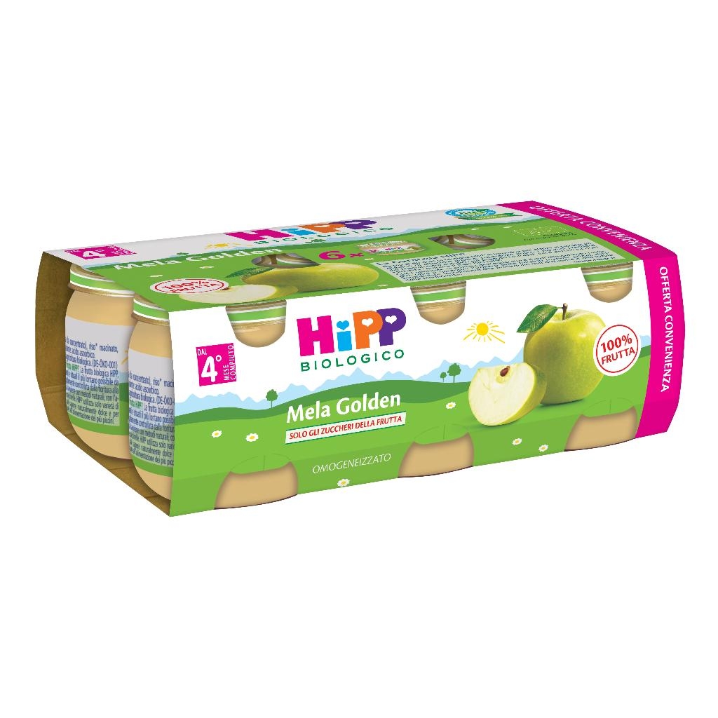 HIPP BIO OMOGENEIZZATO MELA GOLDEN 6X80 G
