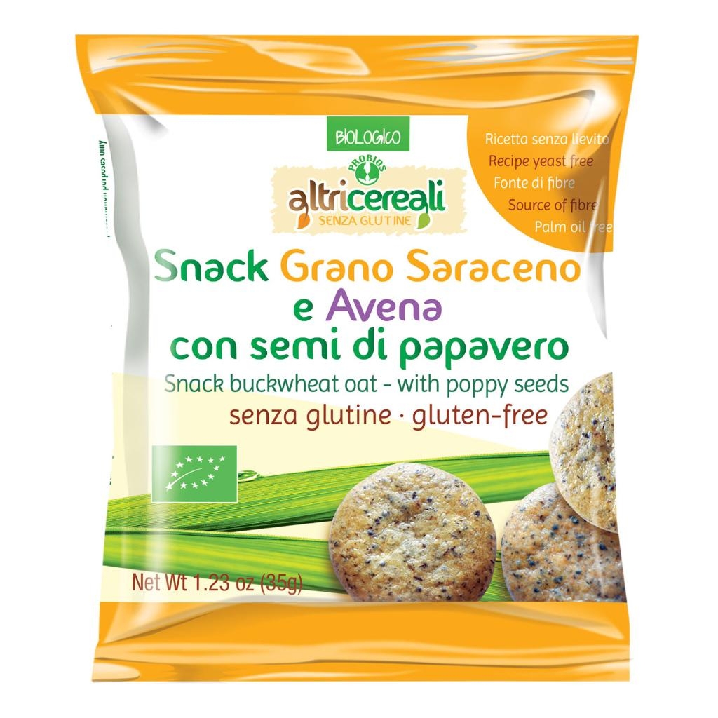 ALTRICEREALI SNACK SARACENO E AVENA CON SEMI DI PAPAVERO 35 G